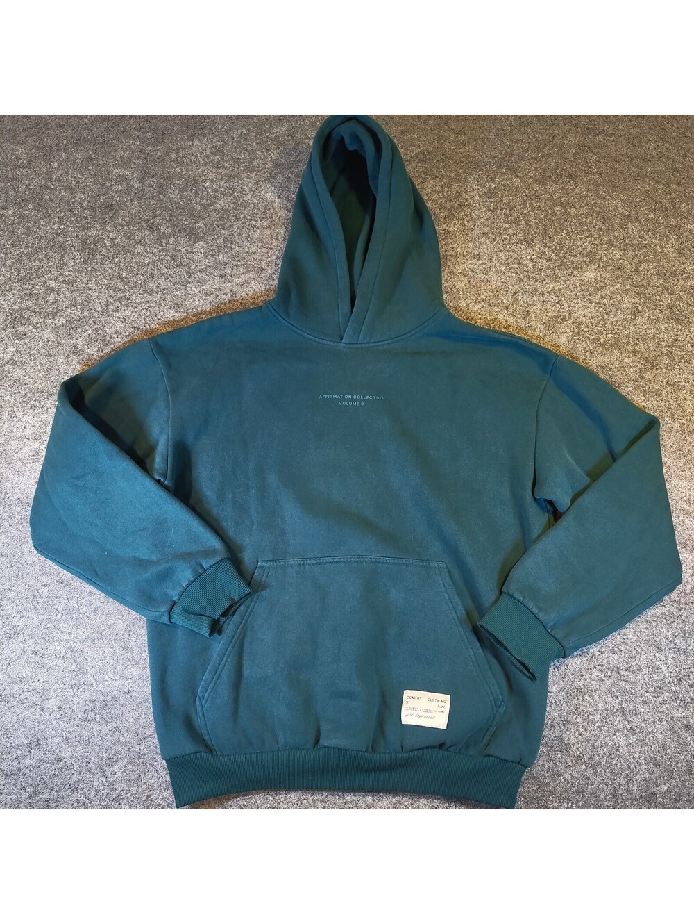 Comfrt Clothing Affirmation Collection Volume 9 Hoodie Teal Men's Size Medium M